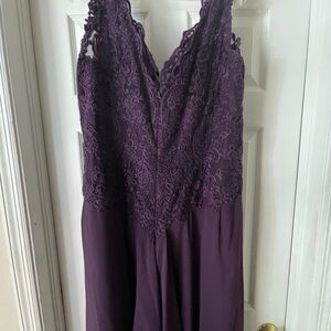 Elegant Purple Lace Dress Formal full length gown